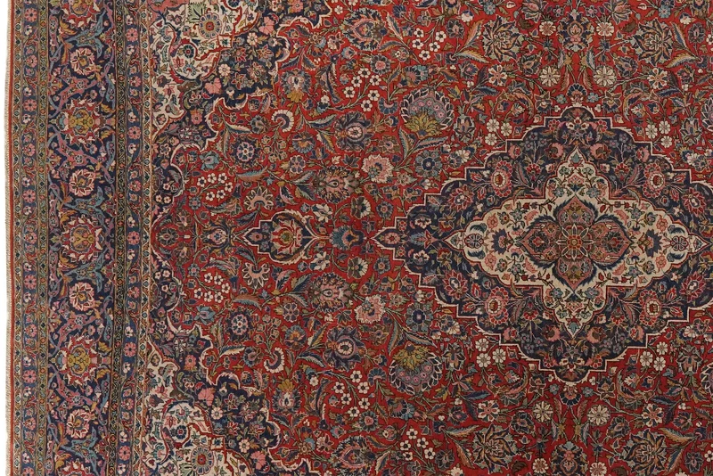 Kashan · Handgeknüpft – Rot, 358x268 cm