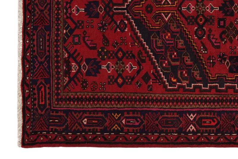 Khamseh · Handgeknüpft – Rot, 239x139 cm
