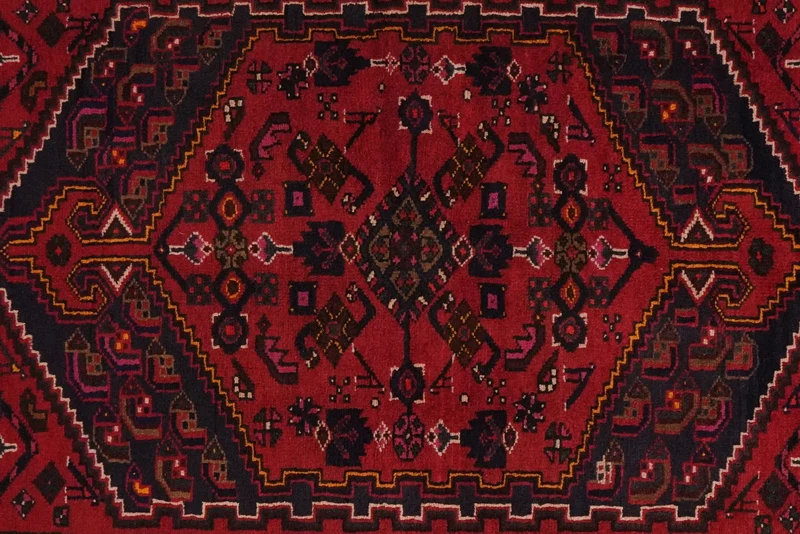 Khamseh · Handgeknüpft – Rot, 239x139 cm