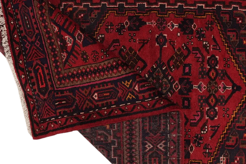 Khamseh · Handgeknüpft – Rot, 239x139 cm