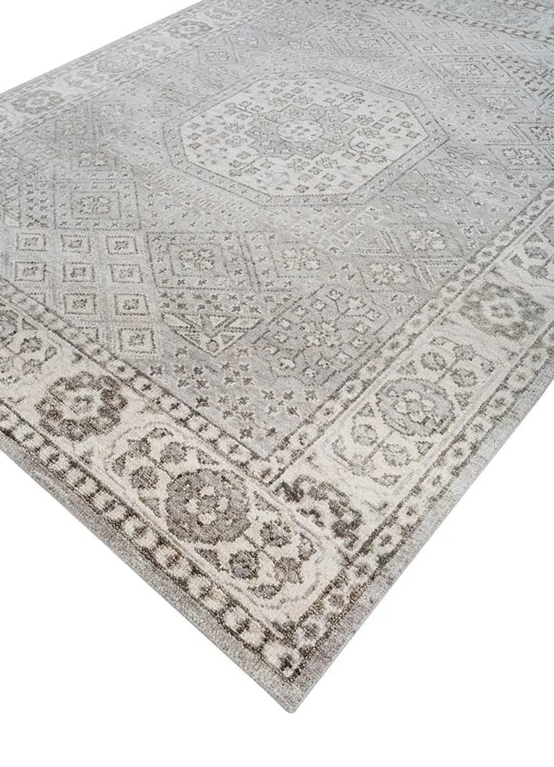 Wollteppich - 240 x 300 cm - silber