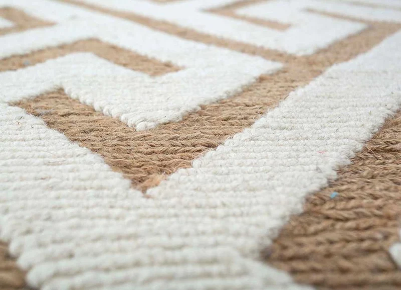 Wollteppich - 390 x 465 cm - beige