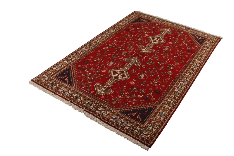 Nasrabad · Handgeknüpft – Rot, 201x136 cm