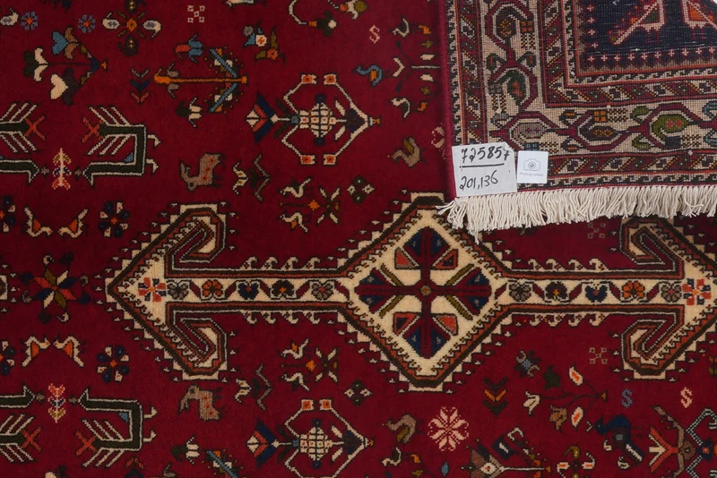 Nasrabad · Handgeknüpft – Rot, 201x136 cm