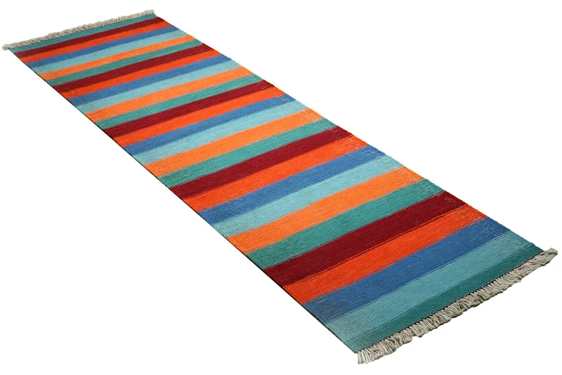 Kelim Gashgai · Handgewebt – Bunt, 198x61 cm