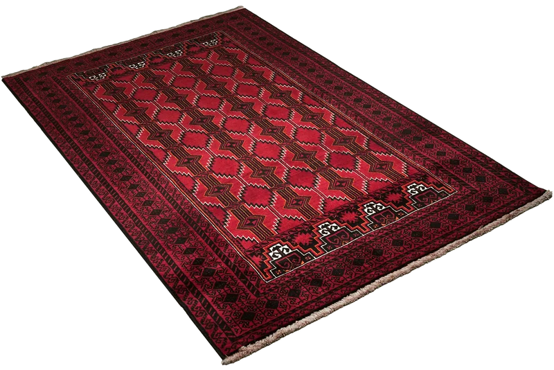 Belutch · Handgeknüpft – Rot, 239x127 cm