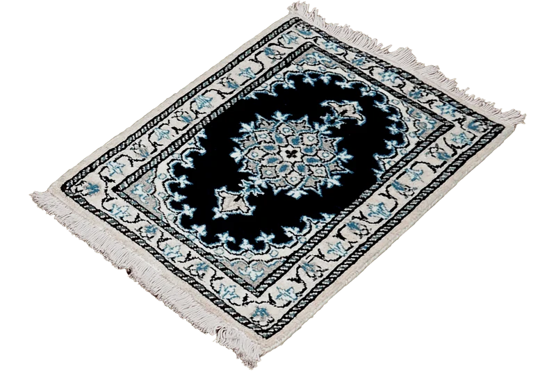 Nain 12La · Handgeknüpft – Blau, 60x39 cm