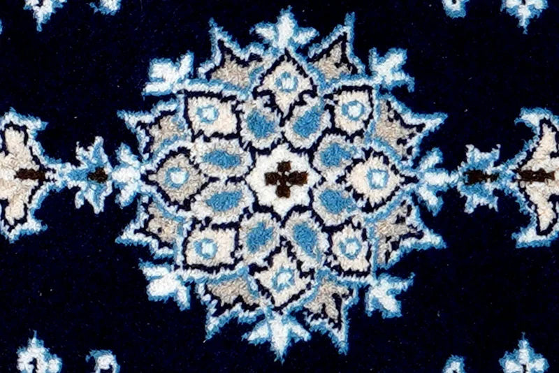 Nain 12La · Handgeknüpft – Blau, 60x39 cm