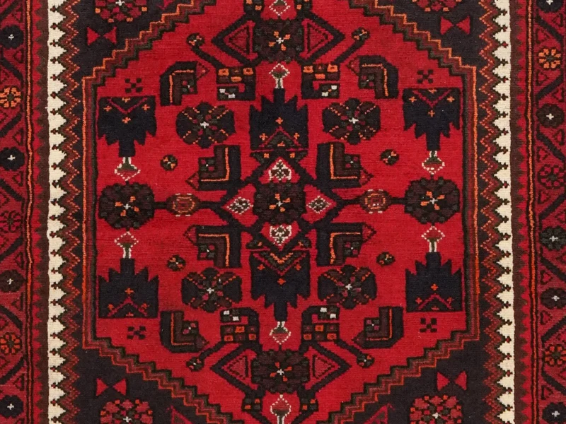 Khamseh · Handgeknüpft – Blau, 218x127 cm