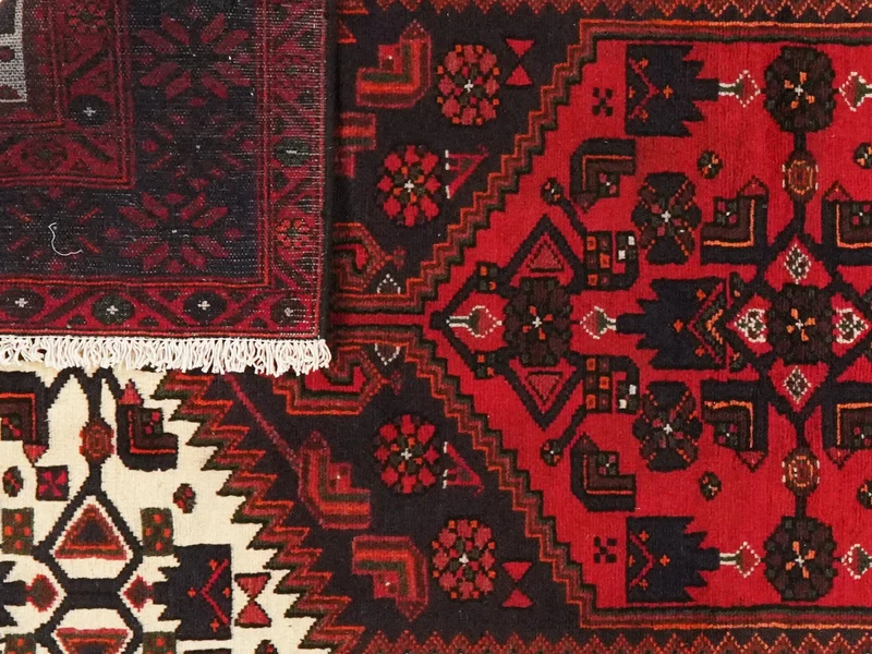 Khamseh · Handgeknüpft – Blau, 218x127 cm