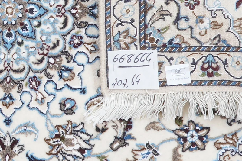 Nain 9La · Handgeknüpft – Beige, 202x64 cm