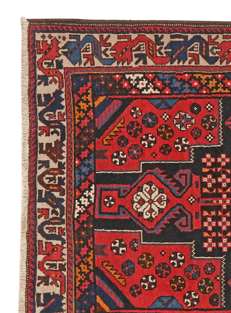 Afshar · Handgeknüpft – Blau, 225x127 cm