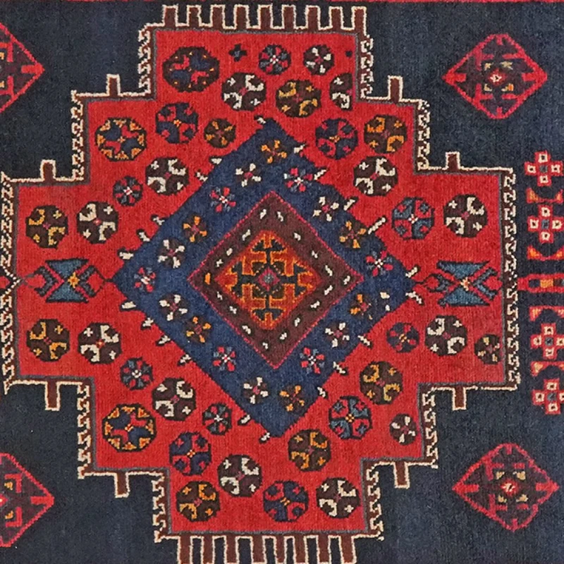 Afshar · Handgeknüpft – Blau, 225x127 cm