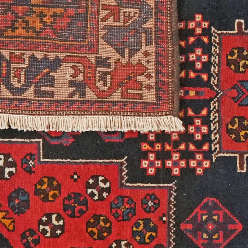 Afshar · Handgeknüpft – Blau, 225x127 cm