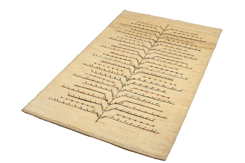 Rizbaf · Handgeknüpft – Beige, 134x86 cm