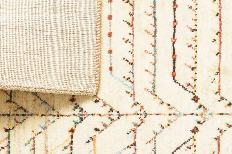 Rizbaf · Handgeknüpft – Beige, 134x86 cm