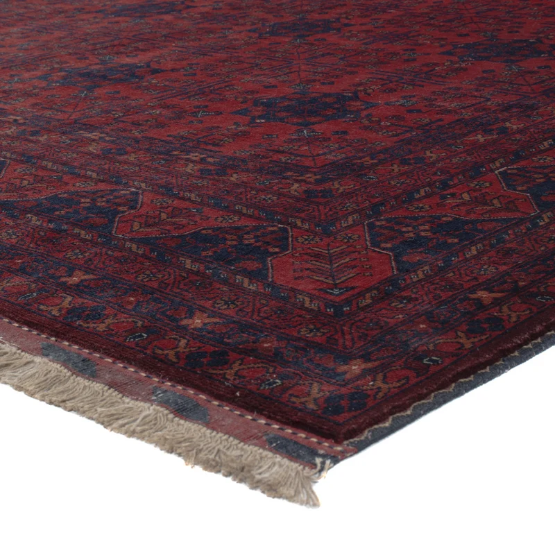 Afghan Teppich 209x294cm - Orientteppich - dunkelrot
