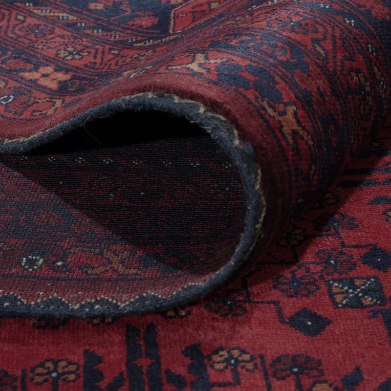 Afghan Teppich 209x294cm - Orientteppich - dunkelrot