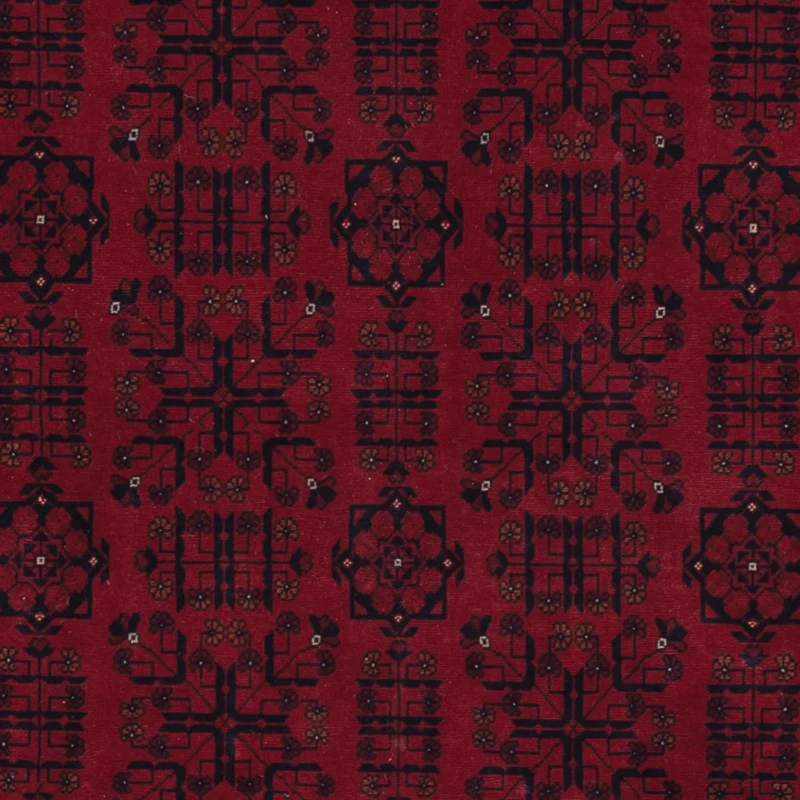 Afghan Teppich 206x298cm - Orientteppich - dunkelrot