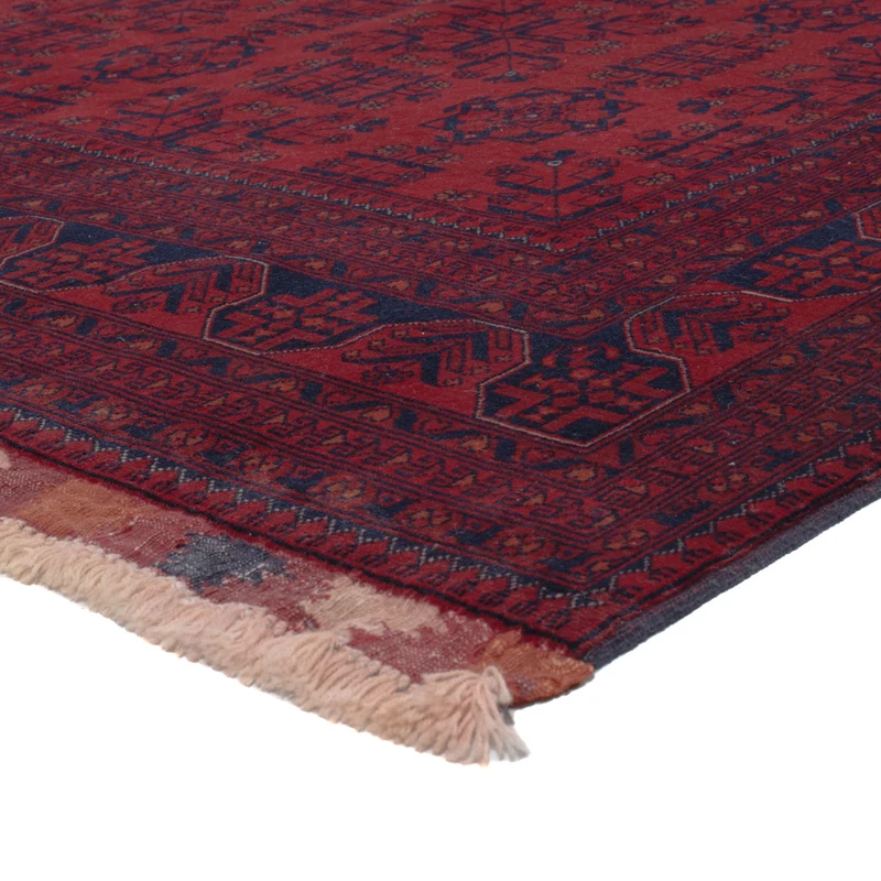 Afghan Teppich 206x298cm - Orientteppich - dunkelrot