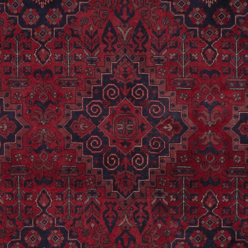 Afghan Teppich 206x297cm - Orientteppich - dunkelrot