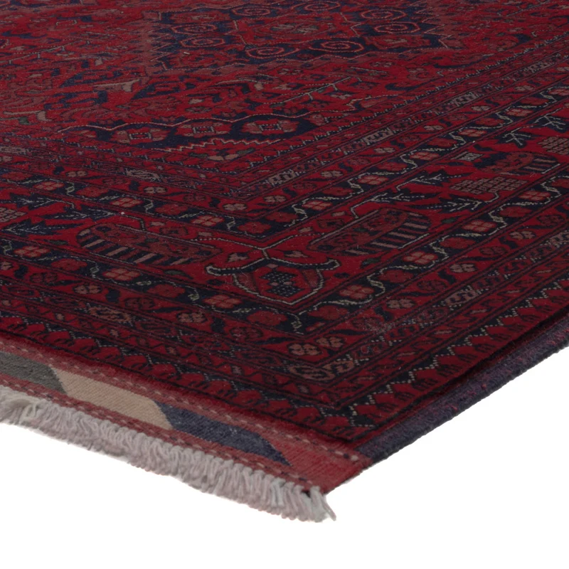 Afghan Teppich 206x297cm - Orientteppich - dunkelrot