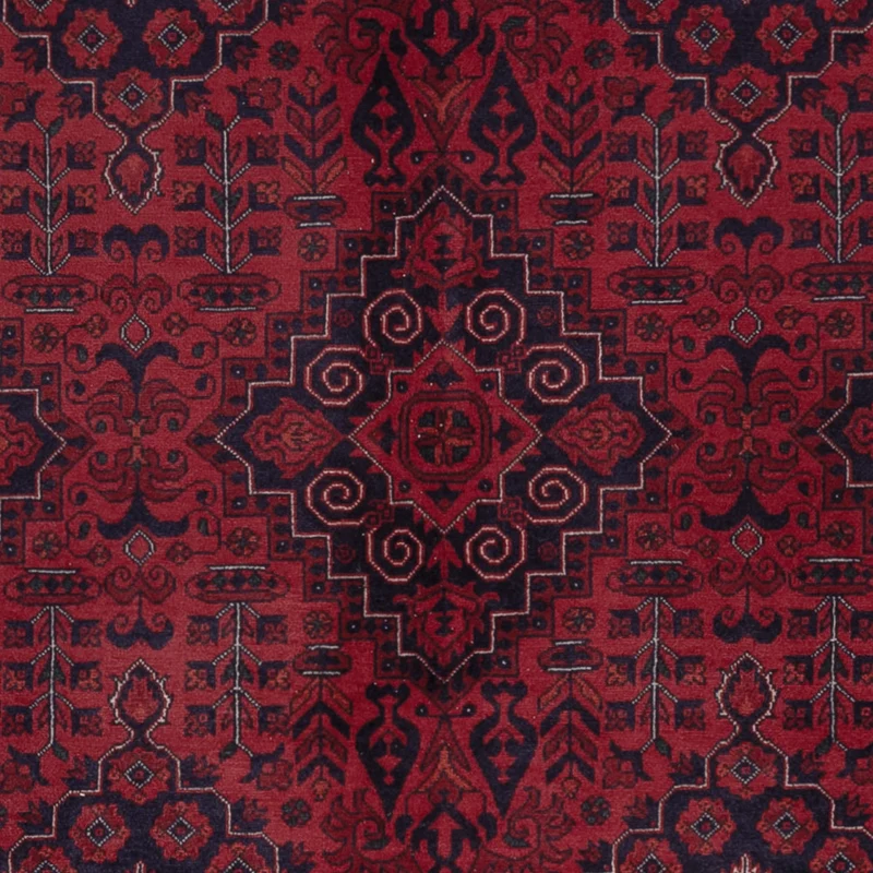 Afghan Teppich 204x301cm - Orientteppich - dunkelrot
