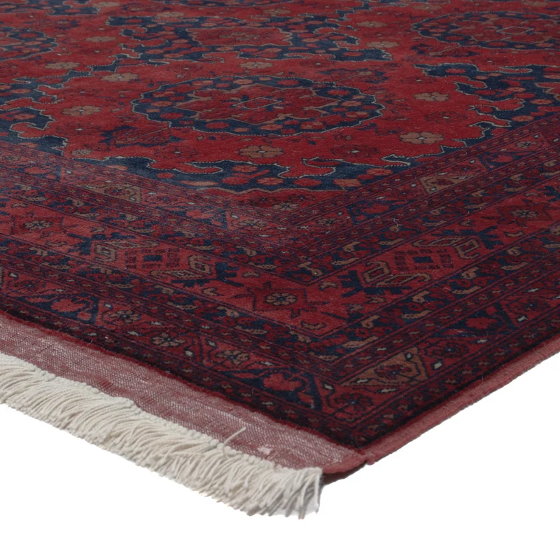 Afghan Teppich 204x298cm - Orientteppich - dunkelrot