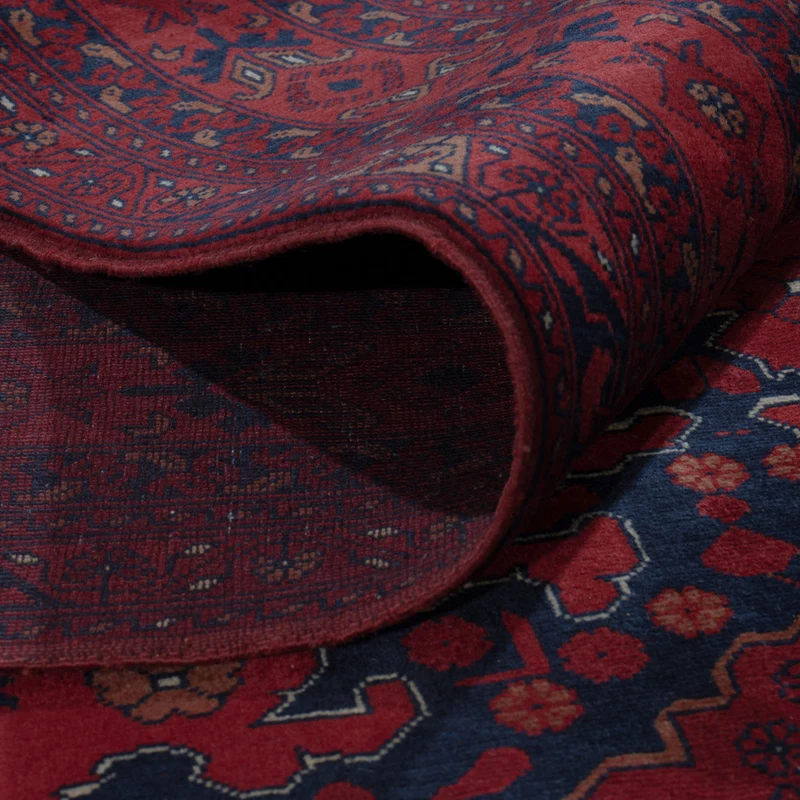 Afghan Teppich 204x298cm - Orientteppich - dunkelrot