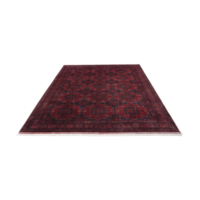 Afghan Teppich 204x298cm - Orientteppich - dunkelrot