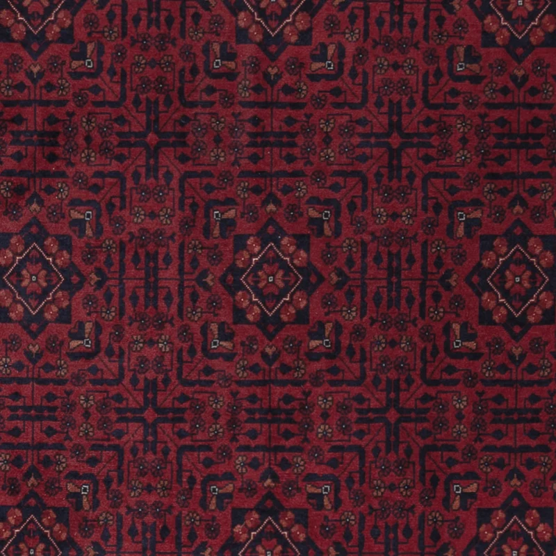 Afghan Teppich 201x303cm - Orientteppich - dunkelrot