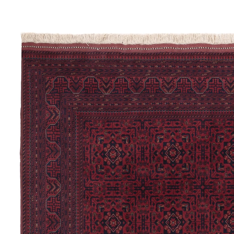 Afghan Teppich 201x303cm - Orientteppich - dunkelrot
