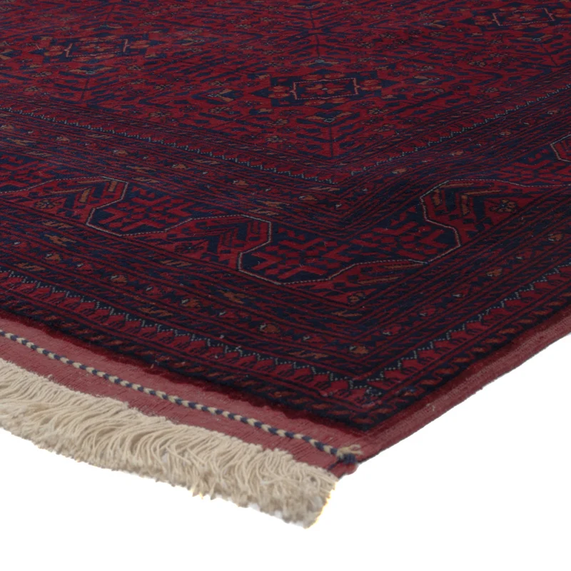 Afghan Teppich 201x303cm - Orientteppich - dunkelrot