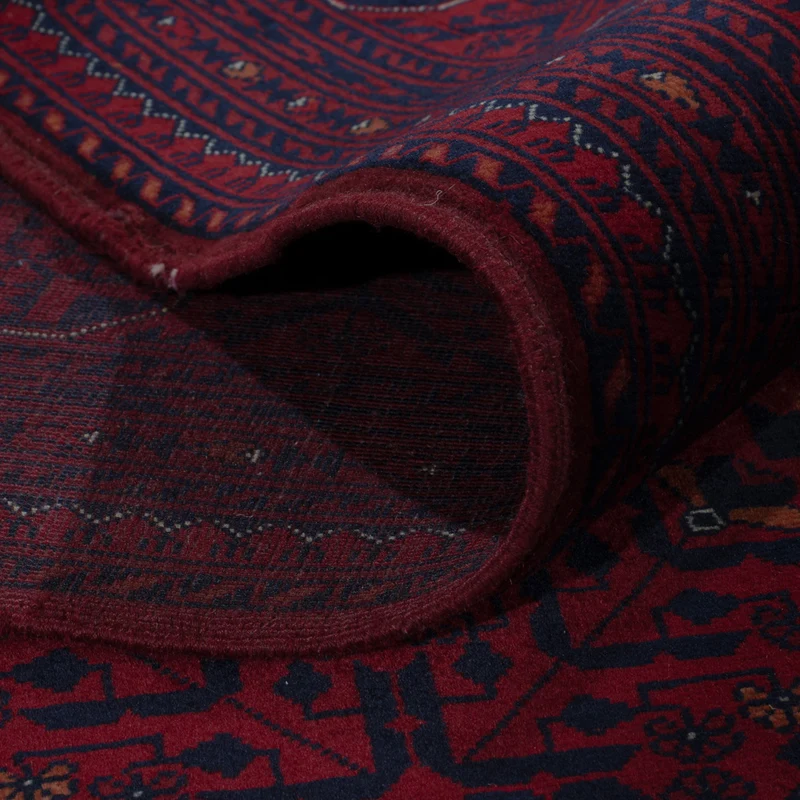 Afghan Teppich 201x303cm - Orientteppich - dunkelrot