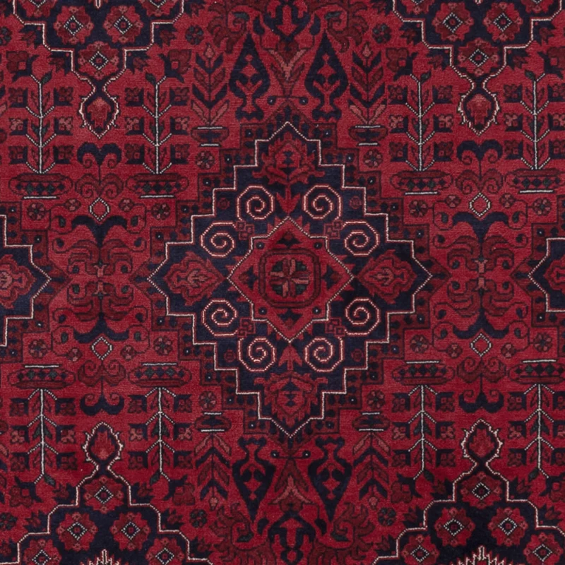 Afghan Teppich 201x301cm - Orientteppich - dunkelrot