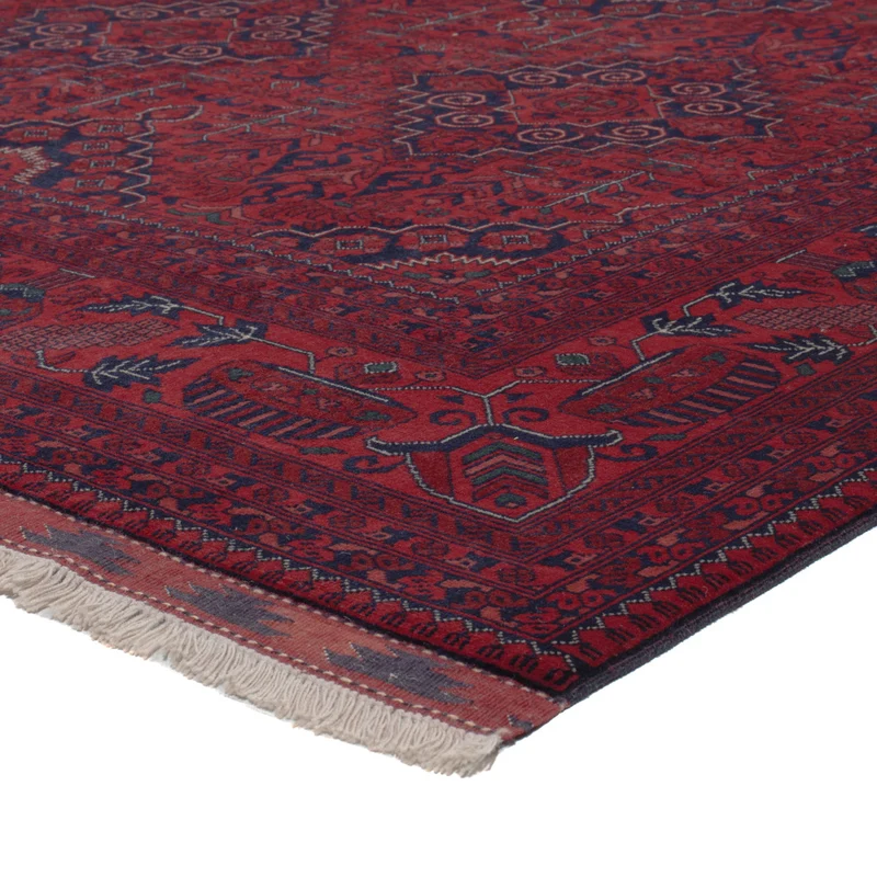 Afghan Teppich 201x301cm - Orientteppich - dunkelrot
