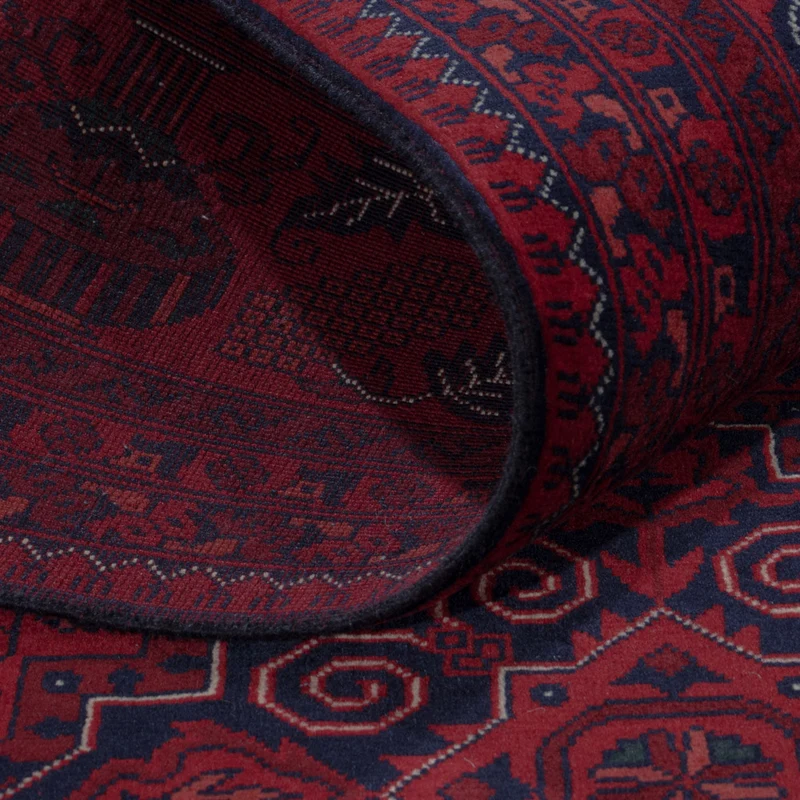 Afghan Teppich 201x301cm - Orientteppich - dunkelrot
