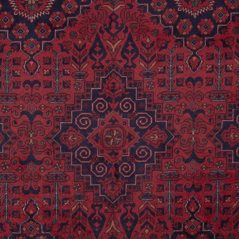 Afghan Teppich 202x300cm - Orientteppich - dunkelrot
