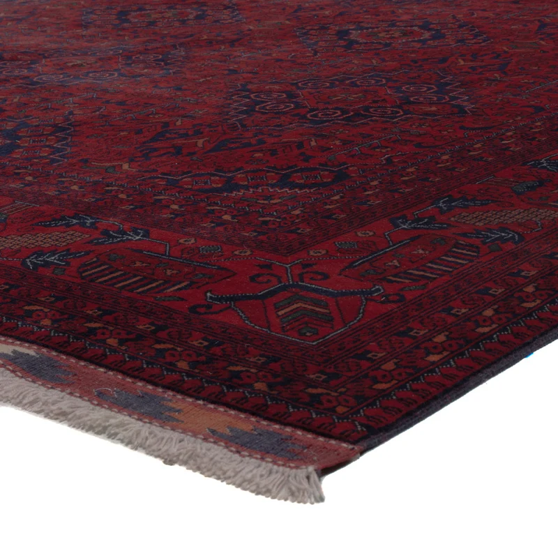 Afghan Teppich 202x300cm - Orientteppich - dunkelrot