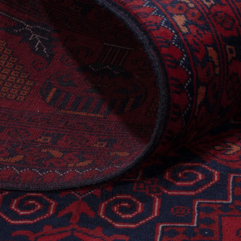 Afghan Teppich 202x300cm - Orientteppich - dunkelrot