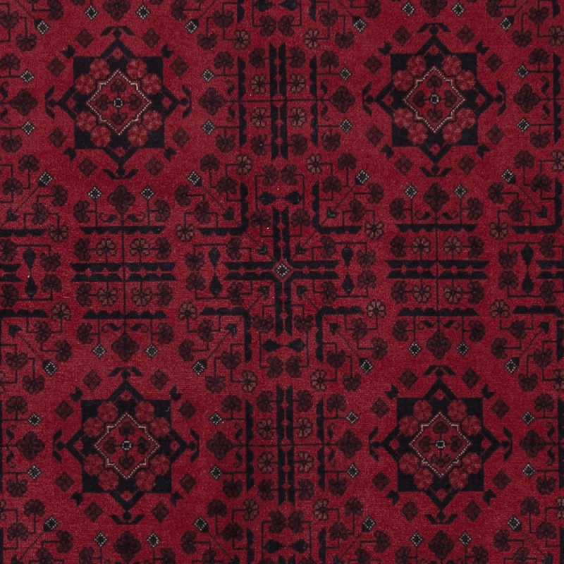 Afghan Teppich 206x294cm - Orientteppich - dunkelrot
