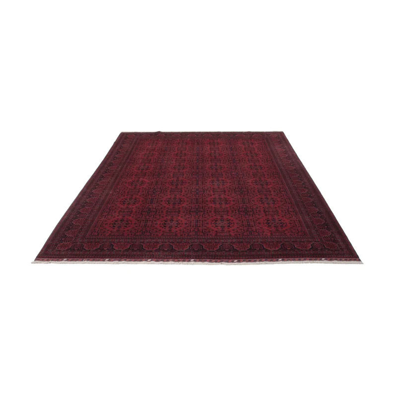 Afghan Teppich 206x294cm - Orientteppich - dunkelrot