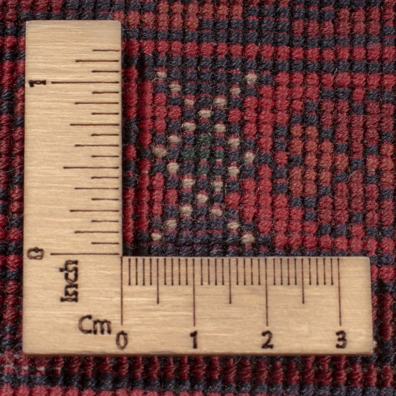 Afghan Teppich 206x294cm - Orientteppich - dunkelrot