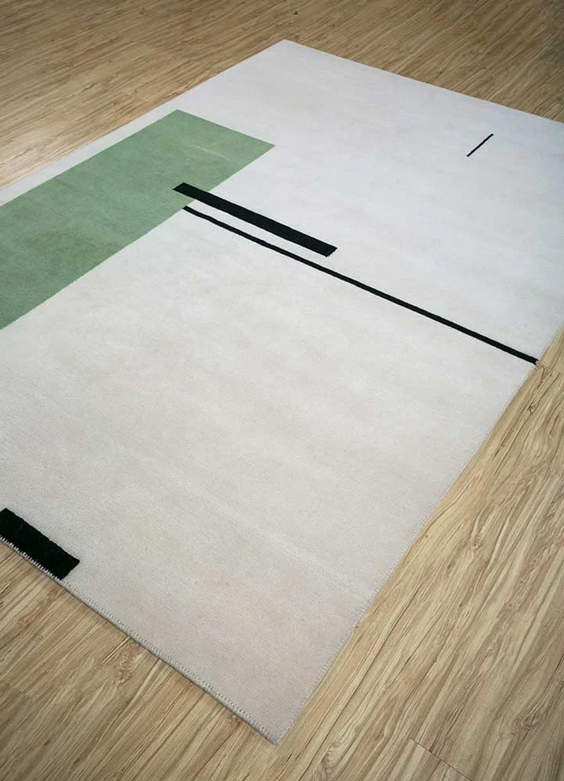 Wollteppich - 180 x 270 cm - hellgrau