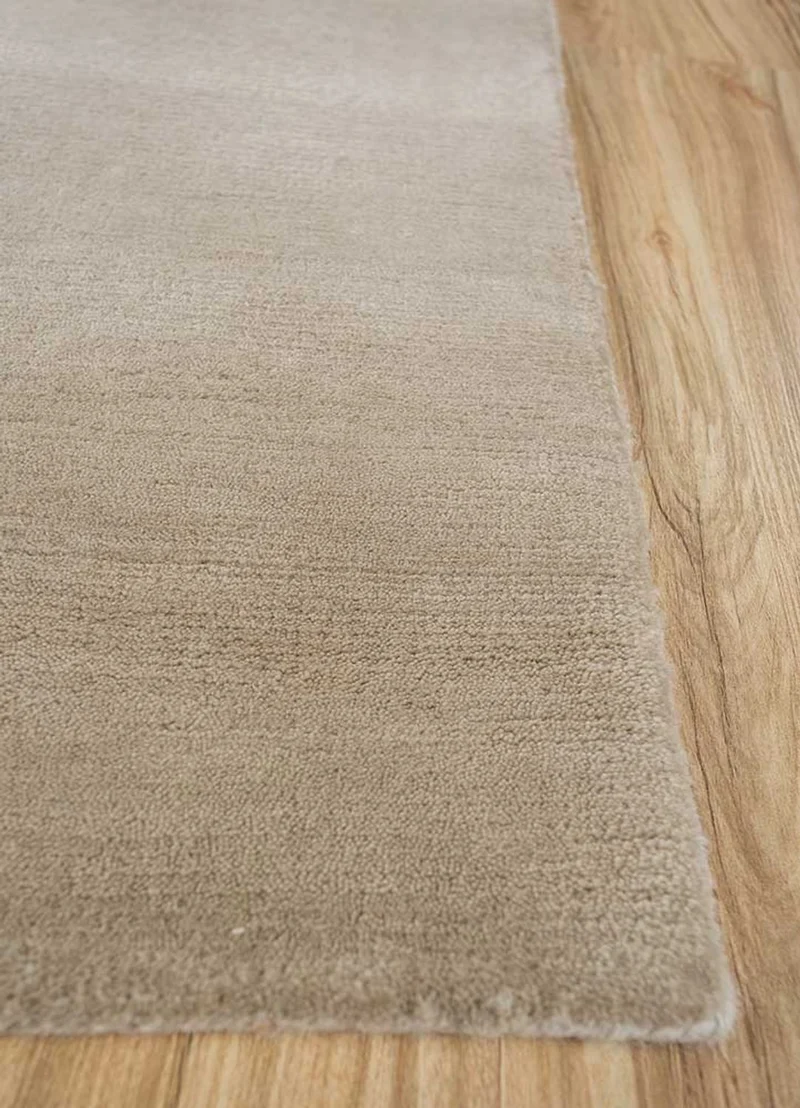 Wollteppich - 240 x 300 cm - dunkelbeige