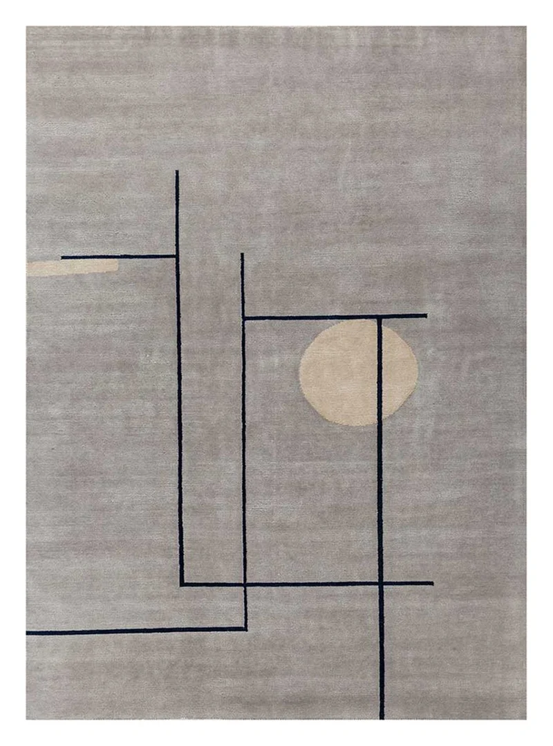 Wollteppich - 240 x 300 cm - grau