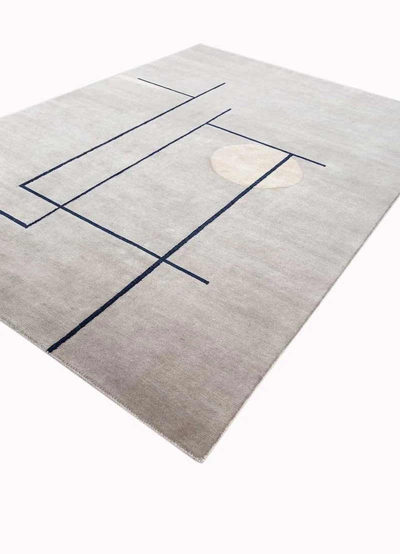 Wollteppich - 240 x 300 cm - grau