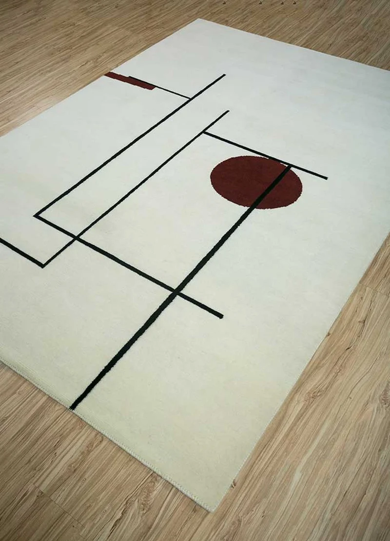 Wollteppich - 150 x 240 cm - hellgrau