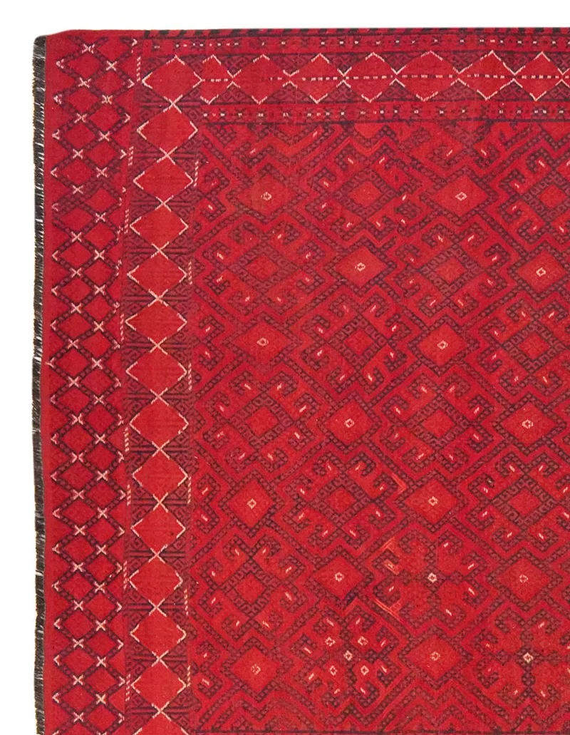 Kelim Turkman · Handgewebt – Rot, 330x207 cm