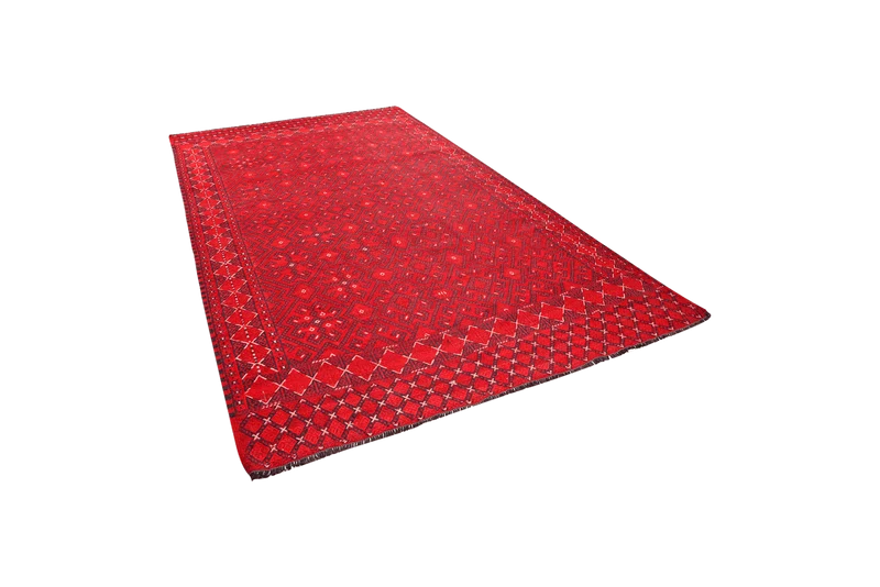 Kelim Turkman · Handgewebt – Rot, 330x207 cm